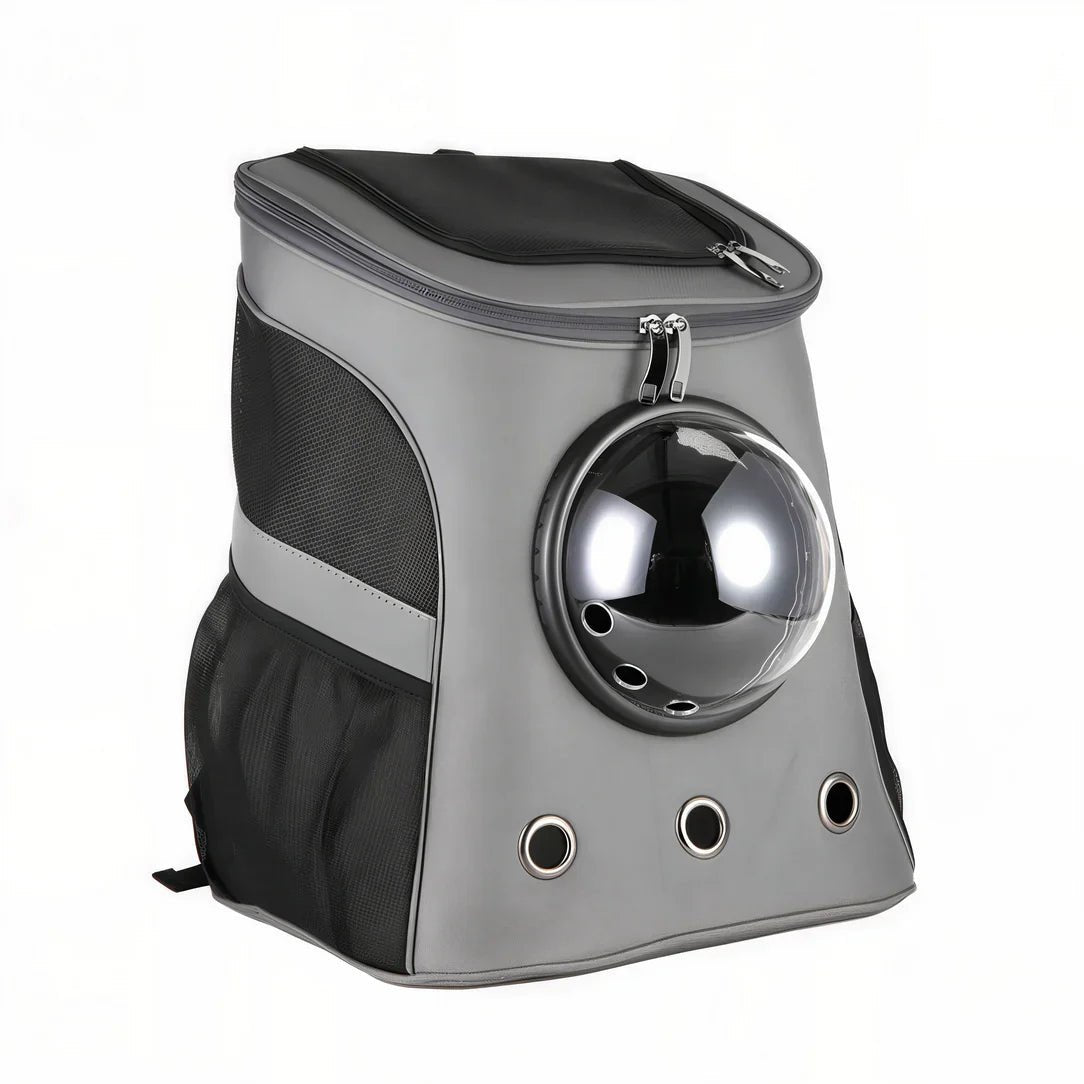 Sac à dos à chat grand volume FelinPorter avec fenêtre en bulles et ventilation