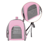 Sac à dos chat transparent rose avec fenêtres en mesh et fermeture éclair Chatelair