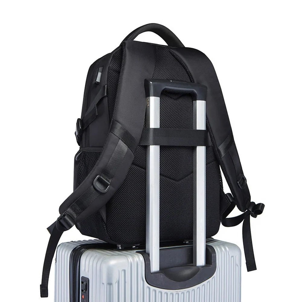 Sac à dos collégien Campus One noir pour attacher à la poignée de bagage