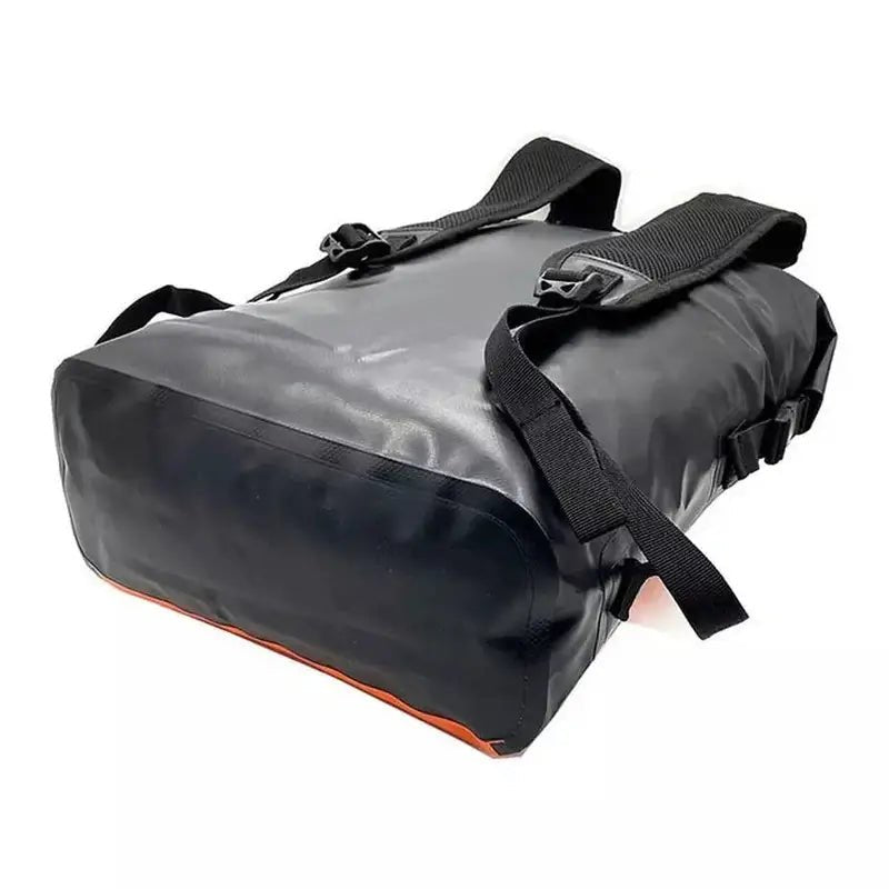 Sac à dos étanche 25l noir avec bandoulière, idéal pour l’extérieur et la voyage