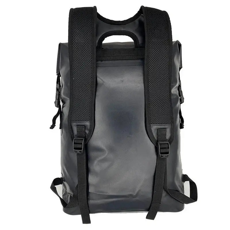 Sac à dos étanche 25l noir avec rouleau, imperméable, avec bretelles ajustables