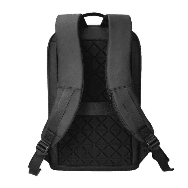 Sac à dos ordinateur 14 pouces femme noir avec bretelles rembourrées et panneau quilté