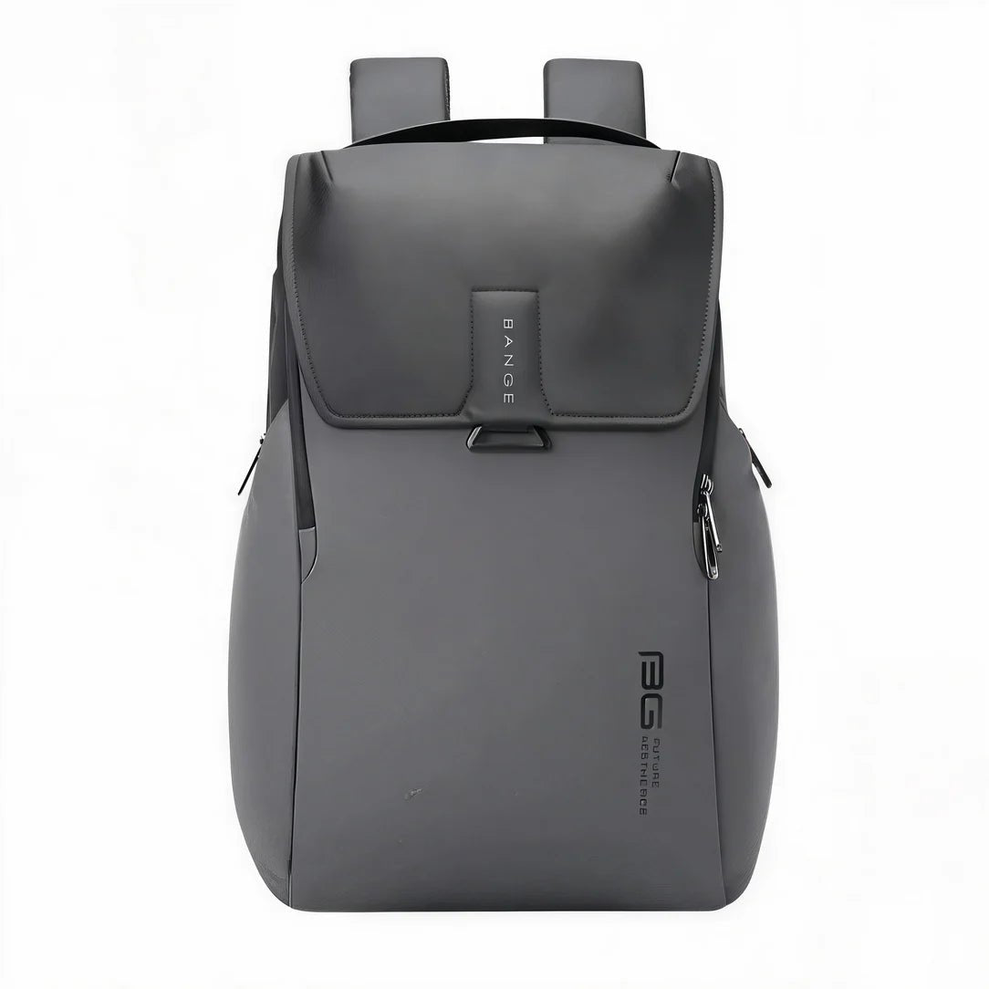 Sac à dos ordinateur pour femme ergonomique en gris foncé, étanche avec plusieurs compartiments