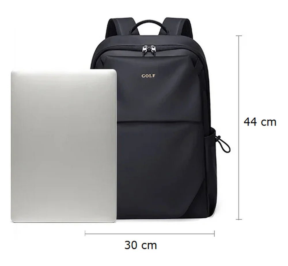 Sac à dos solide noir avec deux compartiments, poche latérale, pour ordinateur 15.6 pouces