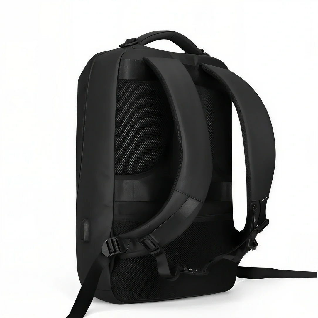 Sac à dos UrbanCore X noir ergonomique avec bretelles rembourrées et panneau dorsal