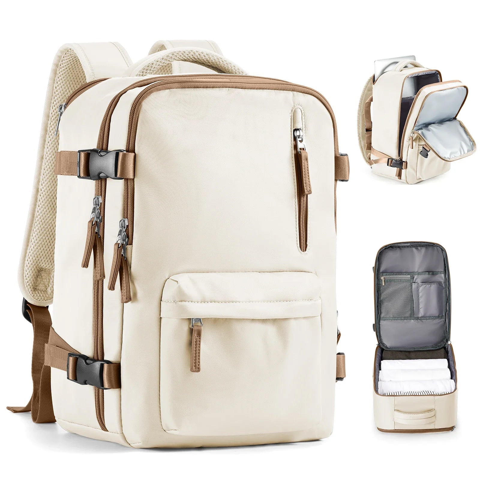 Sac De Voyage En Cuir Rose - Cabine, Waterproof, Compartiment Chaussures