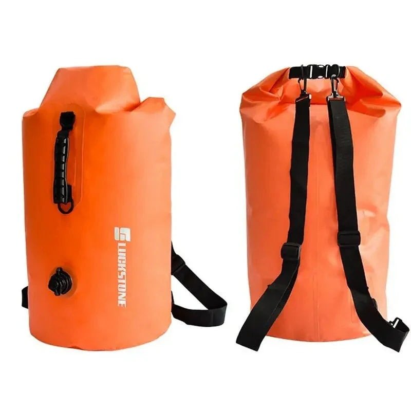 Sac à dos waterproof orange avec bandoulière pour randonnée et voyage