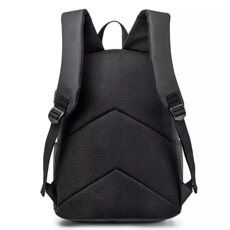 Sac d’école collège garçon avec sac à dos noir, panneau dorsal en mesh rembourré