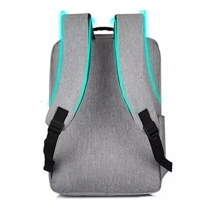 Sac minimaliste pour ordinateur portable femme avec sac à dos gris et bretelles ajustables