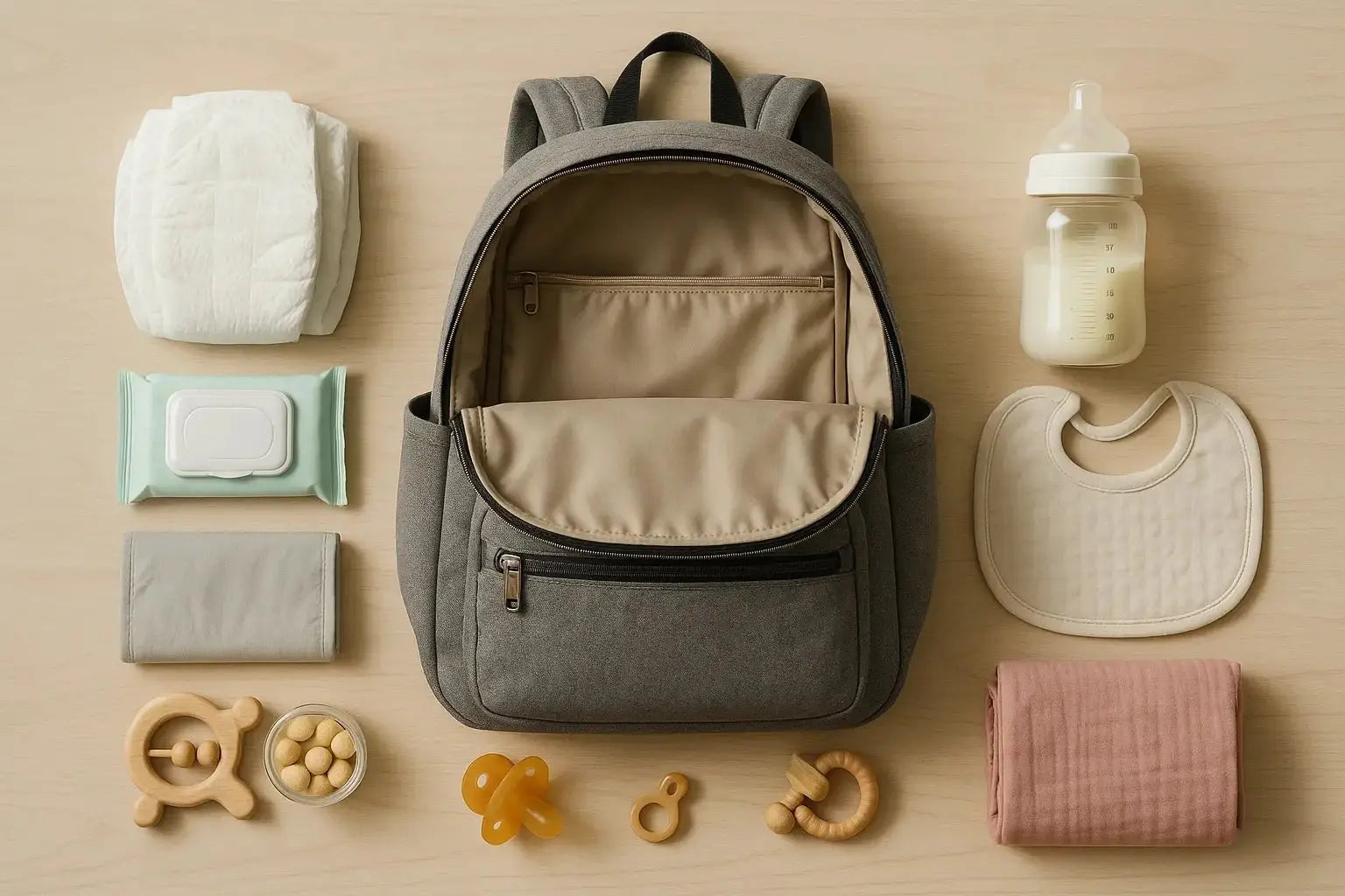 Comment organiser ses indispensable dans un sac à dos à langer