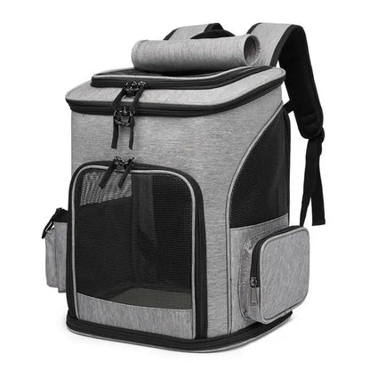 sac chat gris extensible
