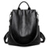 Grand sac à dos cuir noir femme