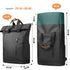 Sac à dos roll top noir pc 15,6 pouces extensible