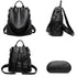 Grand sac à dos cuir noir femme