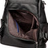 Grand sac à dos cuir noir femme