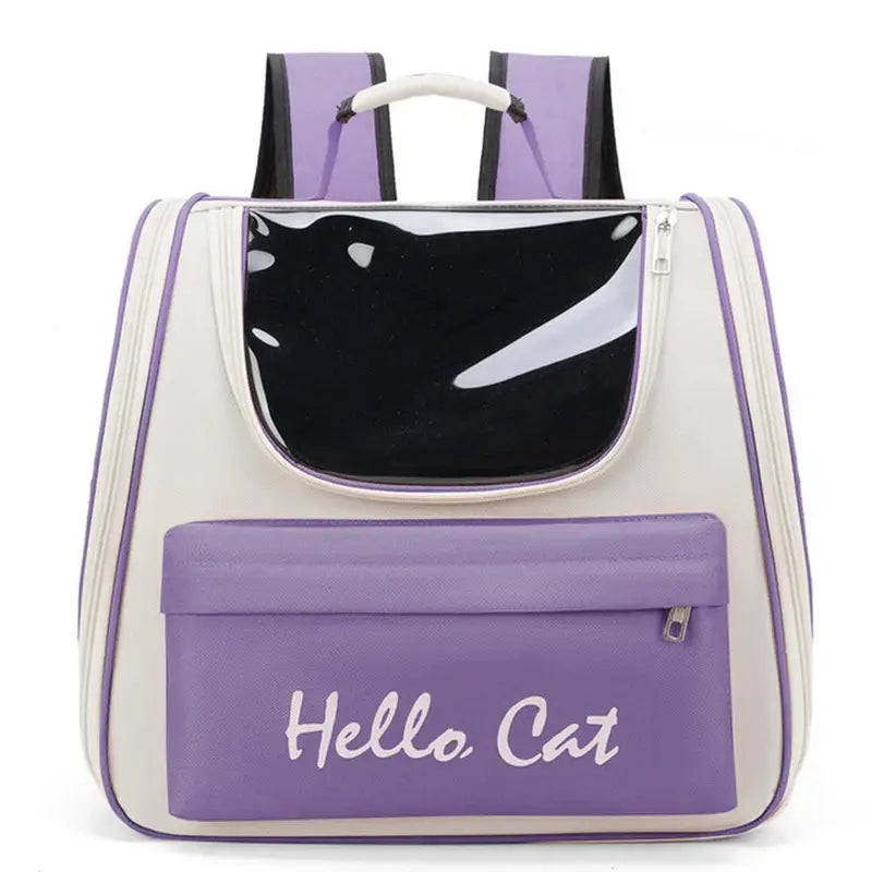 sac à dos porte chat violet