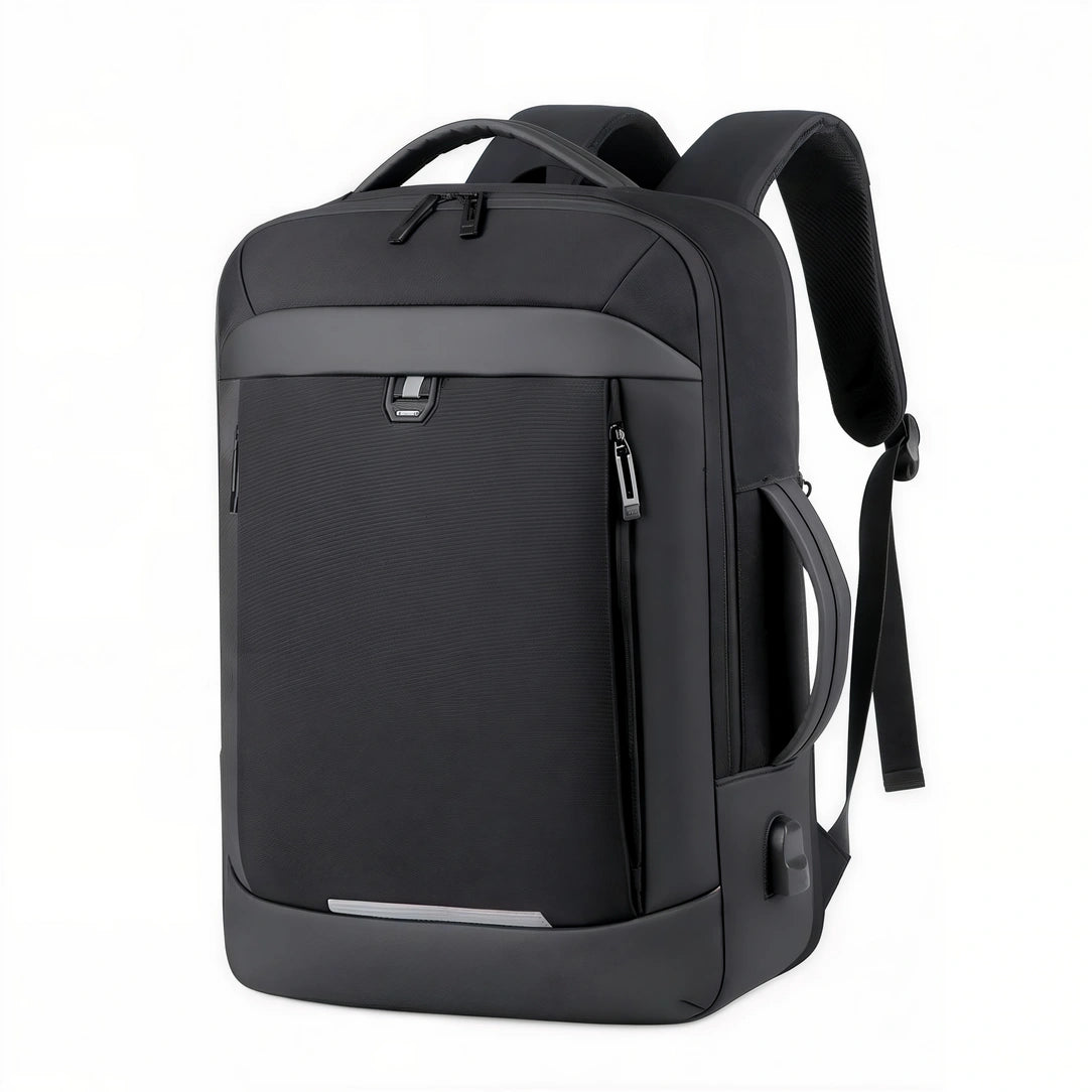 Sac à dos ordinateur extensible (17 pouces) noir mat