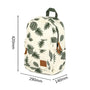Sac à dos blanc avec motif ananas vert et accents marron pour Cartable Ananas