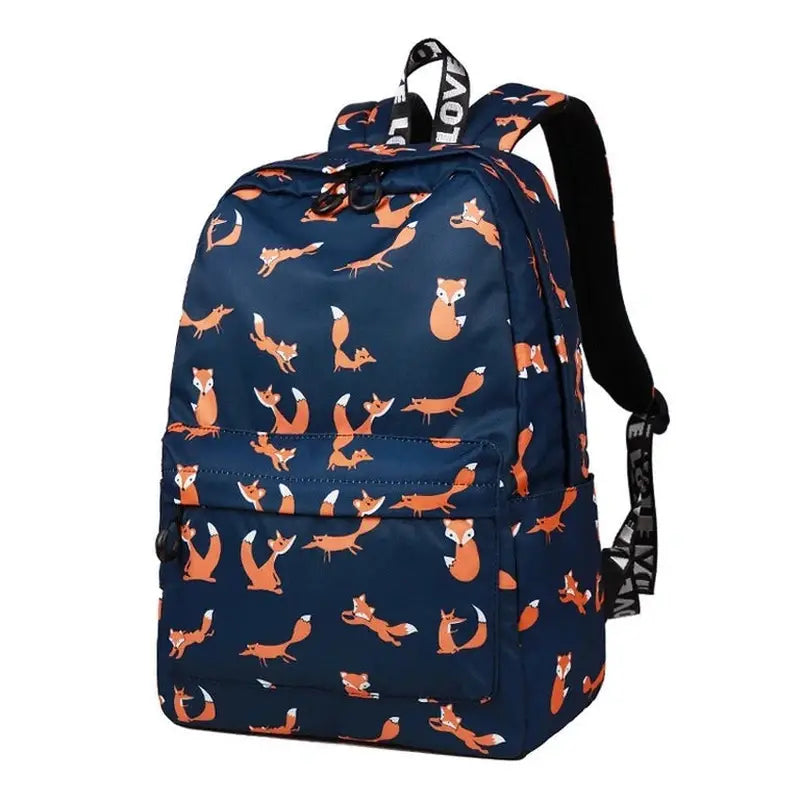 Cartable fille imprimé renard