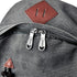Sac à dos garçon CE1 en tissu gris avec deux tirettes en argent