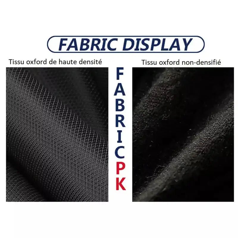 Comparaison de deux tissus Oxford noirs pour le cartable homme de haute densité