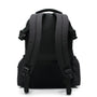 Sac à dos noir d’école en tissu avec bretelles rembourrées et panneau dorsal padding