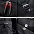 Détails en gros plan du sac à dos pour ados avec zippers, boucle et fermeture magnétique