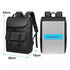 Sac à dos noir pour femme avec plusieurs compartiments adapté pour un ordinateur portable 15.6 pouces