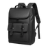 Sac à ordinateur femme en faux cuir noir élégant avec plusieurs compartiments et bretelles ajustables
