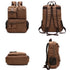 Sac à dos en toile marron pour homme avec poches extérieures et bretelles rembourrées