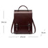 Sac à dos vintage en cuir marron avec bretelles réglables et boucles