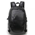 Sac à dos en cuir noir pour homme avec plusieurs compartiments élégants et spacieux