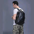 Sac à dos en cuir noir pour homme avec multiples compartiments élégants