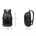 Sac à dos en cuir noir homme avec plusieurs compartiments et bretelles ajustables
