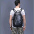 Sac à dos homme en faux cuir noir avec multiples zips et bretelles réglables