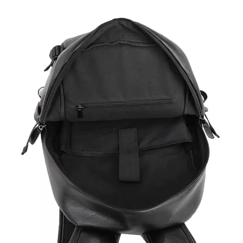 Sac à dos en cuir homme grand sac à dos cuir homme avec compartiments intérieurs visibles