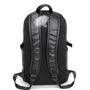 Sac à dos en cuir synthétique noir avec panneau dorsal et bretelles en mesh respirant