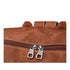 Sac à dos en cuir vintage marron avec double fermeture éclair, Grand sac à dos cuir vintage