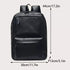 Sac à dos en cuir noir faux avec plusieurs compartiments zippés et bretelles ajustables