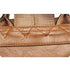 Sac à dos en cuir marron avec couture matelassée et bandoulière à motif