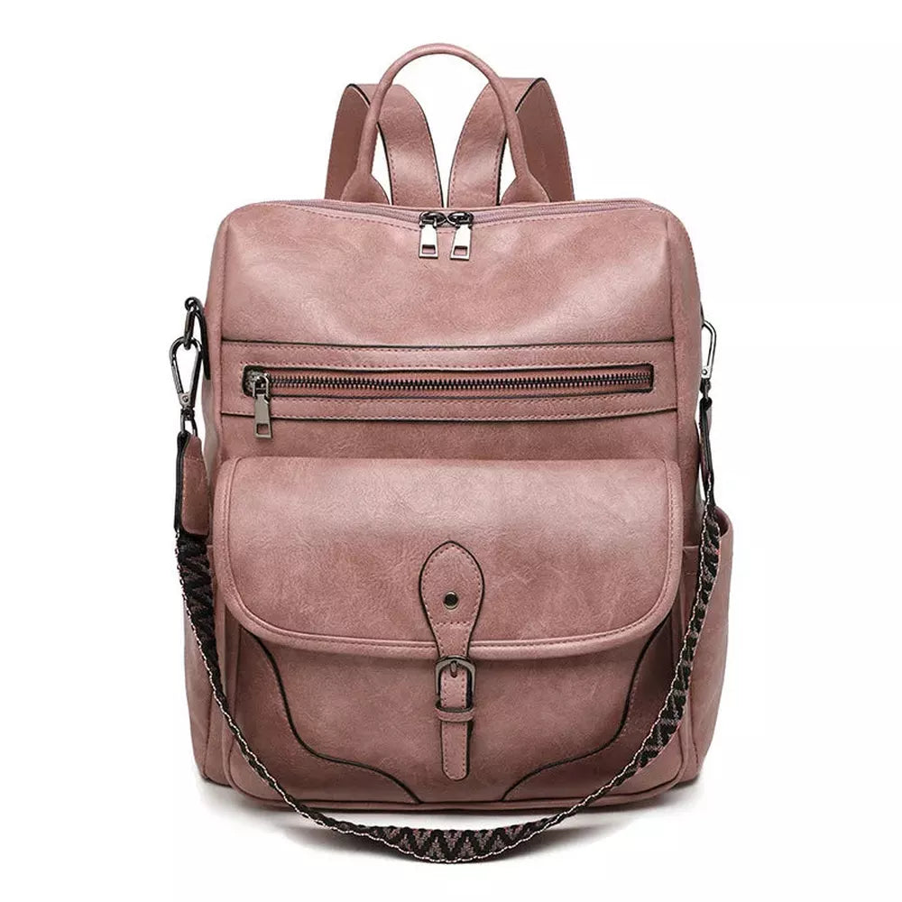 Grand sac à dos en cuir oldschool