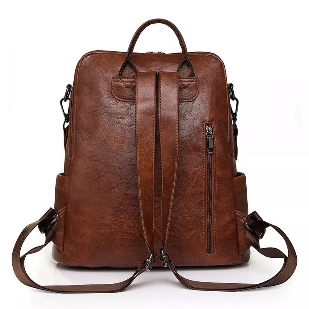 Grand sac à dos en similicuir pour femme