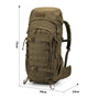 Sac à dos militaire vert olive 50L 600D avec Molle et plusieurs compartiments