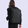 Sac à dos rectangulaire noir pour PC 16 pouces avec plusieurs compartiments et zippers