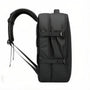 Sac à dos noir pour PC 16 pouces avec bretelles rembourrées et sangles de compression