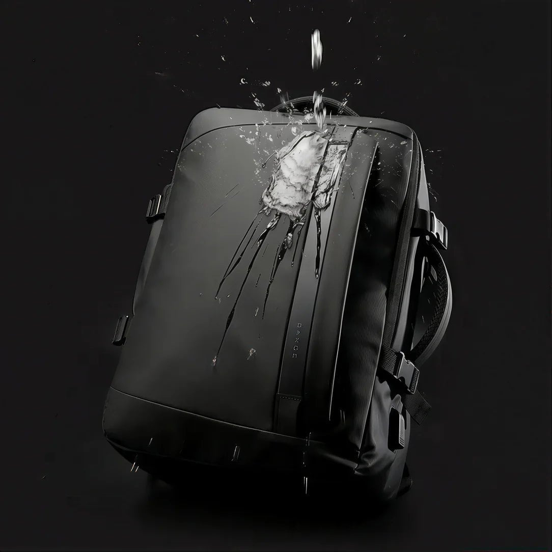 Sac à dos noir étanche pour PC 16 pouces, design minimaliste et élégant