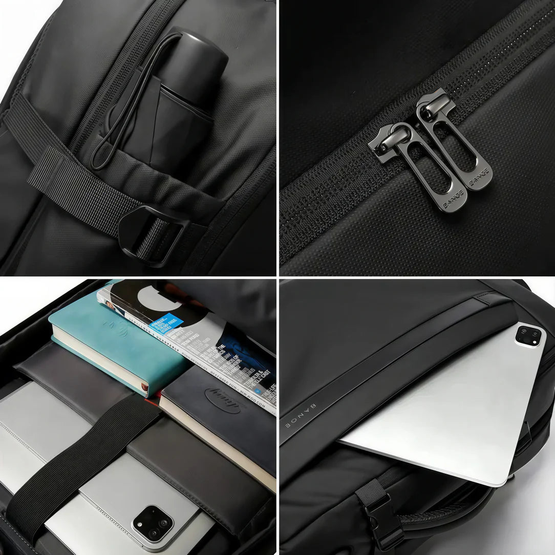 Sac à dos noir multi-poche pour PC 16 pouces et accessoires, Colossus XB