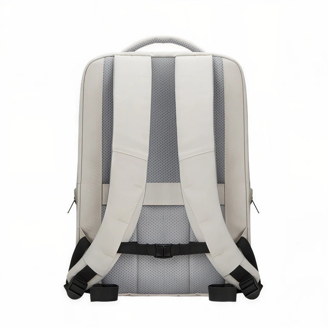 Sac à dos gris clair avec bretelles rembourrées et sangle de poitrine pour ordinateur femme Elegance XL