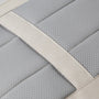 Surmatelas gris clair à surface texturée avec bandes élastiques blanches pour ordinateur Femme 17 pouces Elegance XL