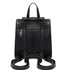 Sac à dos en faux cuir noir avec bretelles ajustables et poignée supérieure